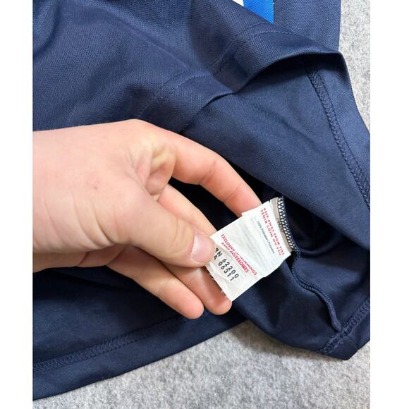 FIGC Italia Soccer Jersey Mens M Blue Colorblock Puma Activewear Performance - Picture 6 of 8